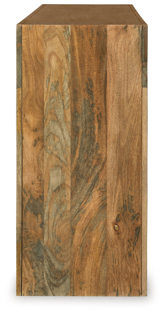 Luzmanacy - Console Sofa Table - Natural Brown