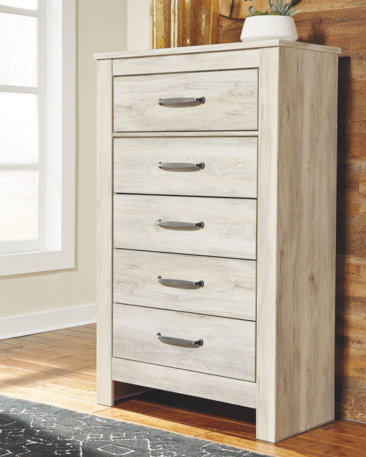 Bellaby - Five Drawer Chest - Whitewash