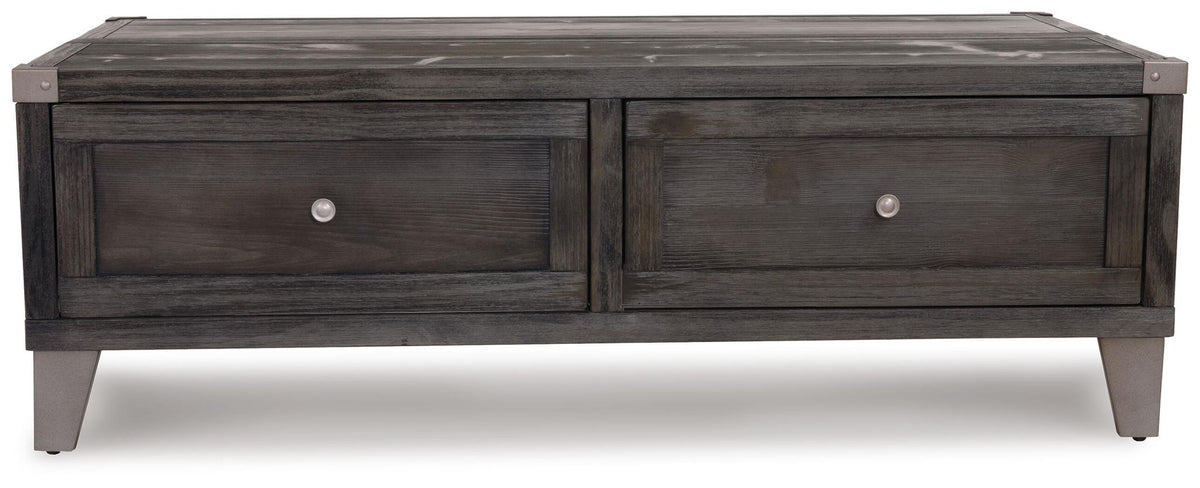 Todoe - Lift Top Cocktail Table - Dark Gray