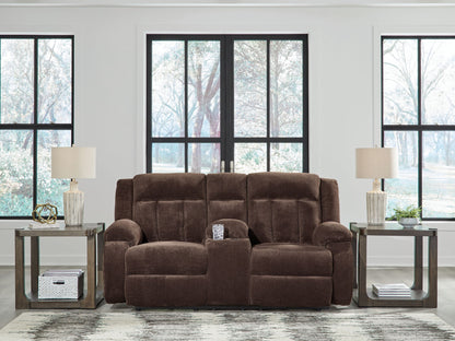 Free Wake - Chocolate - Double Relcining Power Loveseat With Console