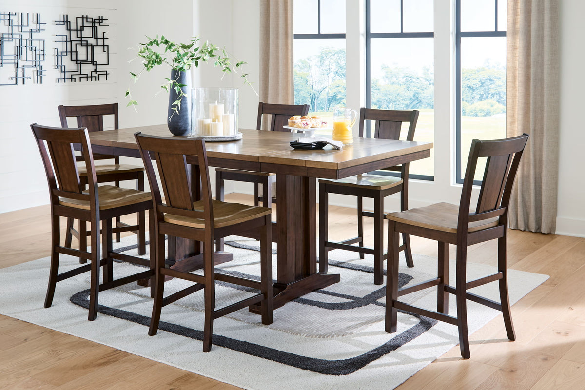 Rylandeen - Counter Height Extension Dining Table Set