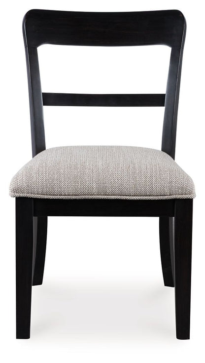 Greddinton - Round Dining Table Set - Black Chairs