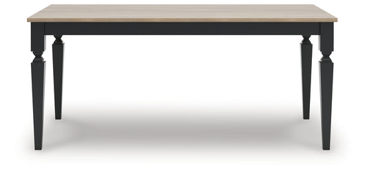 Brenkerton - Grayish Brown / Black - Rectangular Dining Room Table