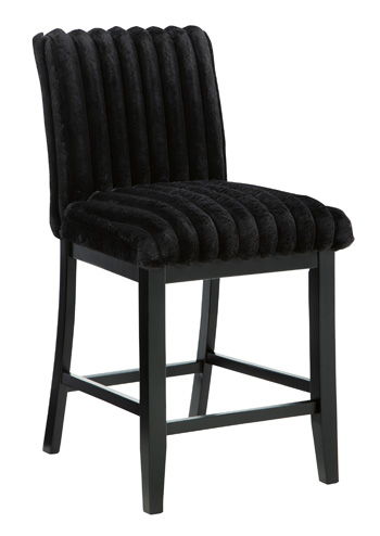 Mervannie - Upholstered Barstool (Set of 2) - Black