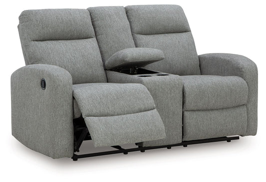 Gauntlet - Sterling - Double Recline Loveseat With Console