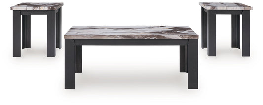 Jazmore - Dark Brown - Occasional Table Set (Set of 3)