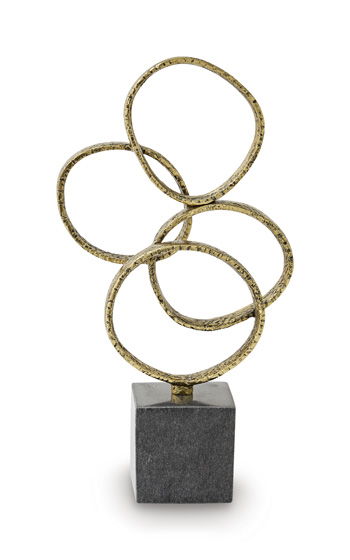 Wellcott - Sculpture - Gold Finish / Black