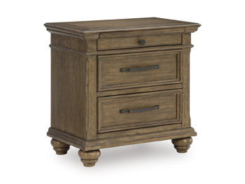 Karallin - Three Drawer Night Stand - Medium Brown