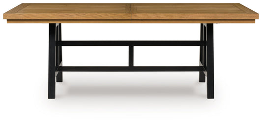 Galliden - Black / Brown - Rectangular Dining Room Extension Table