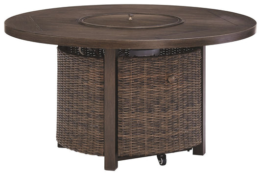 Paradise Trail - Medium Brown - Round Fire Pit Table