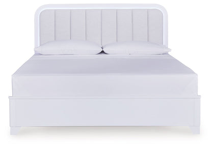 Jarlee - 4 Pc. - King Panel Bed, Dresser, Mirror And Nightstand - White