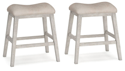 Skempton - Upholstered Stool (Set of 2) - White