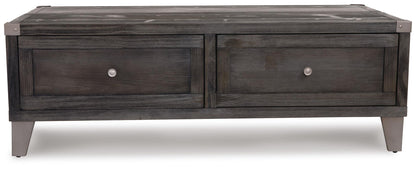 Todoe - Lift Top Cocktail Table - Dark Gray