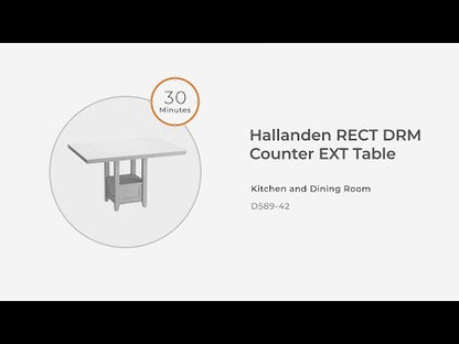 Hallanden - Rectangular Dining Room Counter Extension Table - Gray