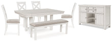 Load image into Gallery viewer, Robbinsdale Dining Table and 4 Chairs and Bench with Storage
