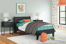 Load image into Gallery viewer, Socalle Twin Panel Platform Bed with Nightstand
