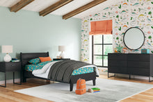 Load image into Gallery viewer, Socalle Twin Panel Platform Bed with Dresser, Chest and 2 Nightstands
