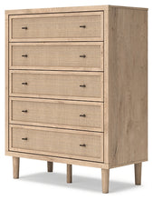 Load image into Gallery viewer, Cielden Full Upholstered Panel Bed with Mirrored Dresser and Chest
